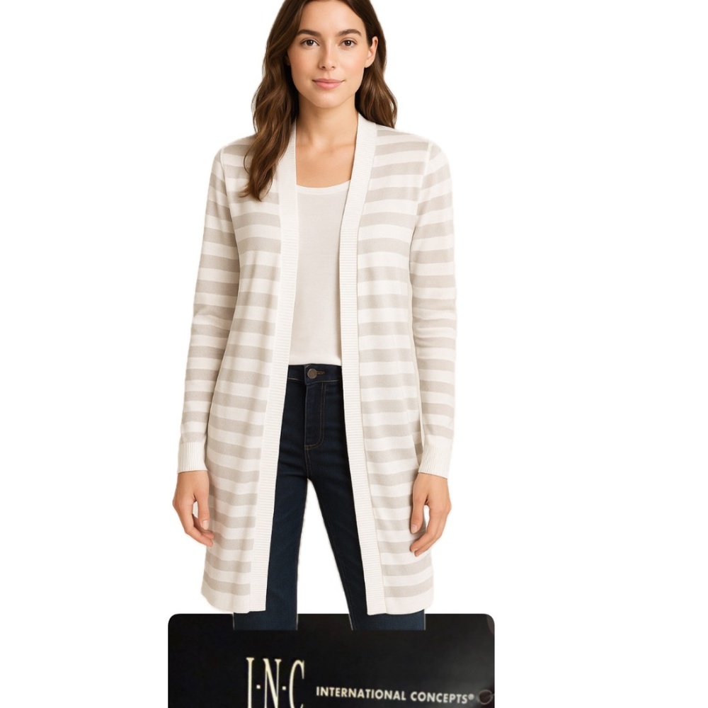 NWT INC Striped Long Cardigan - Size S